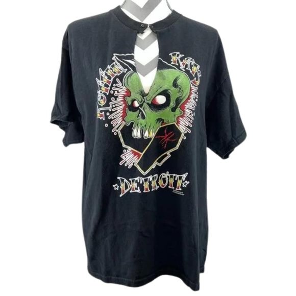 Tops - The Koffin Kats Dettoit Psychobilly Machete 2008 Graphic Shirt